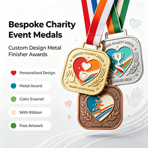 Medallas Personalizadas para Eventos Benéficos, Diseño Personalizado, Premios Metálicos para Finalistas, Medallas Deportivas Personalizadas con Cinta, Servicio de Diseño Gratuito - Product Image 2