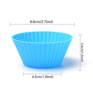 Reusable <b>Silicone</b> <b>Baking</b> Cups BPA Free Muffin Liners Non-stick Muffin Cupcake Liners Holders Set for Party Halloween Christmas - Product Image 2