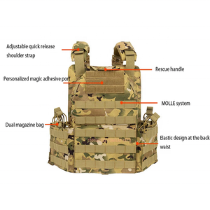 TJ-OUTDOORS سترة تكتيكية عسكرية مموهة عصرية، حامل ألواح حماية للجسم مثقل، معدات واقية قتالية عالية الجودة - Product Image 2