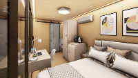 Maison modulaire moderne de 20 pieds, maison mobile, cabane intelligente, conteneur de couchage