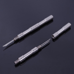 Herramienta de atado de nudos de cobre para línea de pesca, herramienta de atado de metal para pesca en agua dulce con aguja en forma de C - Product Image 1