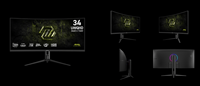 M-S-I MAG342CQRF E20 200Hz 0.5ms 110% SRGB Contraste 50000:1 pour un synchronisation adaptative rapide VA résistante aux déchirures