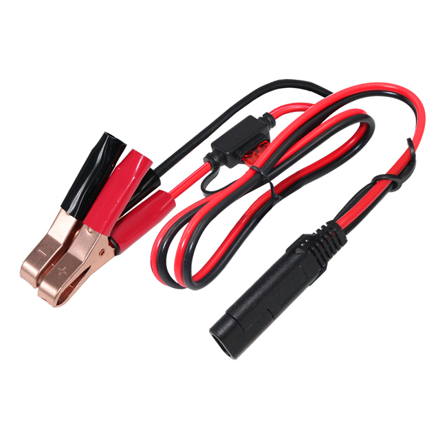 Car Battery Charger Cable with Red Black Alligator Clips for Motorcycle/Car/ATV/Boat Battery