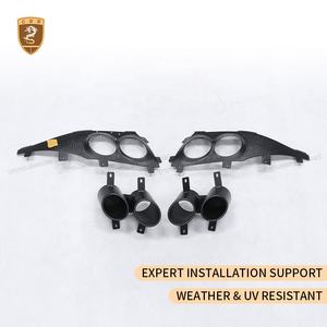 Kit carrosserie de pare-chocs arrière en carbone sec 3K, compatible <span class=keywords><strong>Aston</strong></span> <span class=keywords><strong>Martin</strong></span> DBX 707, style diffuseur arrière, embouts d'échappement, grilles - Product Image 4