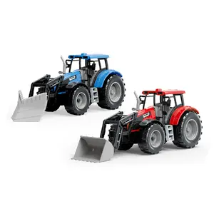 Toptan yüksek kalite çocuk Model çiftlik araba oyuncak ışık ve müzik çocuk oyuncak sürtünme çiftçi traktör kamyon