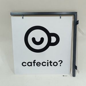 Enseignes suspendues extérieures rondes personnalisées pour entreprises, enseignes de café, panneaux à logo, enseignes à lames - Product Image 3