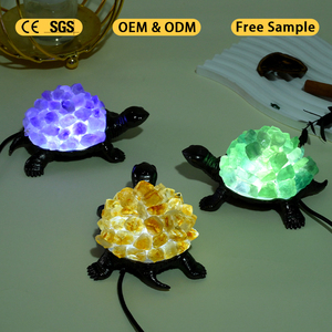 โคมไฟคริสตัลรูปเต่าอะมีทิสต์แบบขายส่ง ไฟกลางคืน USB สำหรับตกแต่ง พร้อมไฟ LED - Product Image 2