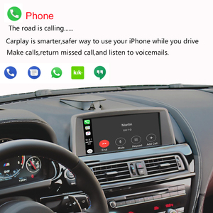 CarPlay sans fil <span class=keywords><strong>Android</strong></span> <span class=keywords><strong>Auto</strong></span> pour BMW Série <span class=keywords><strong>6</strong></span> F06 F12 F13 2010-2020 Mirror Link Car Play YouTube Détecteur de radar Cyberpunk - Product Image 5