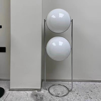 Lampe sur pied réglable en hauteur de style postmoderne E26/E27 avec fer et acrylique pour salon chambre à coucher