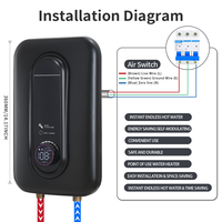 Chauffe-eau électrique instantané haute puissance 9KW 220-240V, protection multi-sécurité, pour salle de bain d'hôtel, douche continue