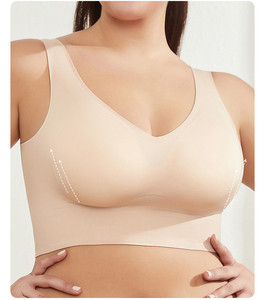 <span class=keywords><strong>Reggiseno</strong></span> Sportivo da Donna Traspirante a Coppa Intera, <span class=keywords><strong>Imbottito</strong></span> <span class=keywords><strong>Senza</strong></span> <span class=keywords><strong>Ferretto</strong></span>, per Yoga e Palestra, Ideale per l'Estate - Product Image 1