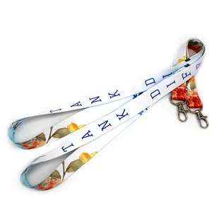 Lanyard Manufacturer Free Sample Promotional Custom Printed Polyester Neck Lanyard With Logo Company Lanyard