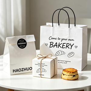 Greaseproof Disposable Customized Logo Size Food Grade Packaging Paper Sandwich Bread Dessrt Baking Kraft Paper <b>Bag</b> - Product Image 2