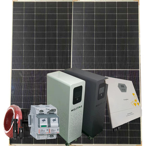 ระบบโซลาร์เซลล์ 10kva 10kw 10kwh สำหรับบ้าน ระบบไฮบริดโซลาร์เซลล์แบบออฟกริด แบตเตอรี่ลิเธียมไอออน กำลังผลิตไฟฟ้า 10000 วัตต์ 10kw 10kw 10k - Product Image 2