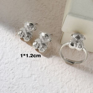 Avrupa'nın en çok satan moda oyuncak ayı takı seti, küpe, yüzük, kadın minimalist takı seti, hediyeler - Product Image 3