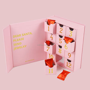 New Skin Care <b>Box</b> Packaging Cosmetic Makeup Blind Luxury Chocolate Perfume Packing <b>Box</b> 12 Days <b>Christmas</b> Advent Calendar <b>Box</b> - Product Image 2