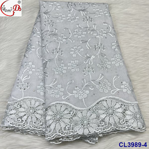 Lubang Tali Katun Swiss Potongan Tangan Kain Renda Lisami Elegan Voile untuk Gaun Kain Tas Sepatu dan Hometextile - Product Image 6