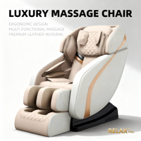 Fauteuil de massage chauffant zéro gravité avec commande vocale IA, shiatsu, airbag, rouleau pour les pieds, Bluetooth, pour le corps entier, idéal pour la maison et le bureau