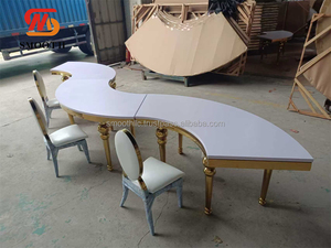 โต๊ะสแตนเลสสำหรับเด็ก MDF โต๊ะรับประทานอาหารสำหรับงานปาร์ตี้กลางแจ้งอย่างเรียบเนียนโต๊ะจัดเลี้ยง - Product Image 6