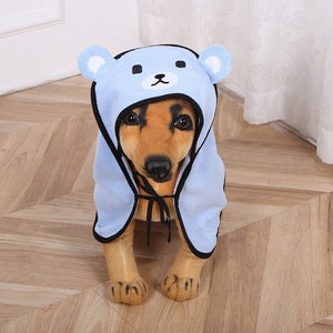 Fabricant Vente en gros Peignoir en microfibre <span class=keywords><strong>ultra</strong></span>-fine fibre pour animaux de compagnie Serviette de <span class=keywords><strong>bain</strong></span> créative dessin animé chat chien ours pour petits animaux de compagnie - Product Image 4