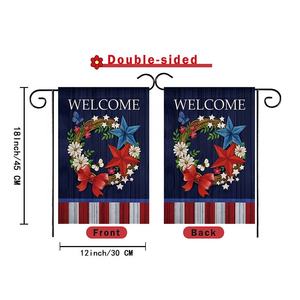 2024 di fabbrica nuovo modello 12x18 rosso bianco strisce stelle americane cardinali scoiattolo Memorial giorno giardino bandiera cortile - Product Image 5