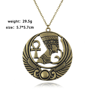 เครื่องประดับอียิปต์ ฟาโรห์อียิปต์ คลีโอพัตรา และพีระมิด อิลลูมินาติ จี้รูปอังค์ สร้อยคอแบบชาติพันธุ์ สำหรับผู้ชายและผู้หญิง เครื่องรางนำโชค - Product Image 6