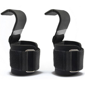 Ganchos de levantamiento de pesas de protección para gimnasio Fitness con muñequeras de neopreno ajustables acolchadas gruesas - Product Image 2