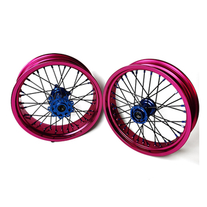 Fábrica de alto rendimiento de bajo <span class=keywords><strong>precio</strong></span> Dirt Bike 17 ''aleación de aluminio 7116 llanta de bronce <span class=keywords><strong>Supermoto</strong></span> 36 rueda de radios ajuste <span class=keywords><strong>KTM</strong></span> EXC - Product Image 6