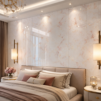 Panneau mural et plaque en PVC brillant effet marbre UV 1220*2440mm*3mm pour décoration intérieure – Vente chaude en Chine