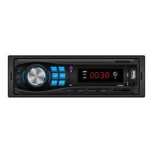 Pemutar DVD mobil BT 1 din, stereo 4*50W digital FM media pemutar DVD mobil dengan USB/SD/AUX penerima audio panggilan handsfree