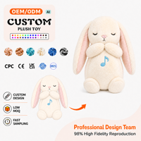 Peluche Lapin Interactif IA Personnalisable : Histoires, Musique et Sons pour le Sommeil – Tissu Coton – Jouet IA Personnalisé