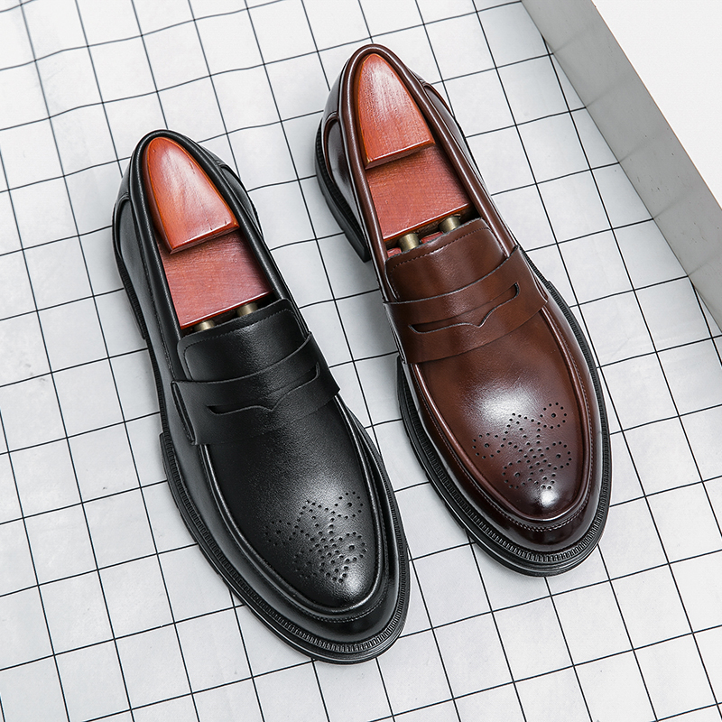 Black Leather Dress Shoes for Men - Casual & Waterproof Black Leather Dress Shoes for Men - Casual & Waterproof