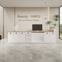 Comptoirs commerciaux personnalisés en bois écologiques et durables pour salons de beauté, spas médicaux, cliniques dentaires, réception d'entreprise