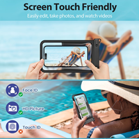 Étui de téléphone étanche IPX8 avec joint sécurisé et double verrou pivotant, sac étanche pour la natation, la plongée et les sports nautiques