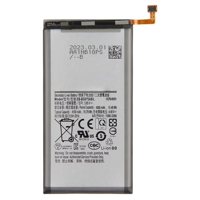 Genuine for Replacement Battery EB-BG975ABU for S10/S10 Plus SM-G9750 4100mAh Dual IC Protection in Stock