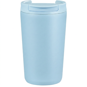 Gobelet de voyage isotherme en acier inoxydable mat pastel de 380 ml avec couvercle à clapet, tasse auto-isolante personnalisable avec logo - Product Image 1