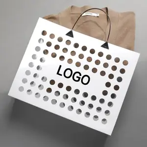 Recyclable custom luxury Clothes packaging gift carry bags boutique Amazon Pop shopping paper bags with your own logo