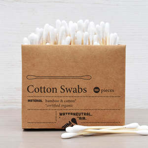 Bastoncillo de algodón de madera de bambú ecológico de doble cabeza redonda creativa 100 piezas renovable cero residuos para maquillaje y limpieza - Product Image 1