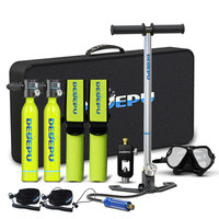 DEDEPU Ensemble de plongée avec mini-cylindre d'oxygène, système de plongée, kit d'équipement de plongée