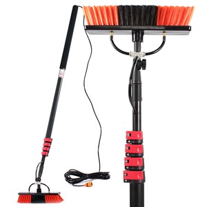 Brosses de nettoyage de fenêtres rétractables 3,6 m/30 cm, tête de <span class=keywords><strong>brosse</strong></span> télescopique, <span class=keywords><strong>brosse</strong></span> de nettoyage pour panneaux solaires - Product Image 1