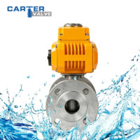 Válvula de Bola Motorizada con Brida de Acero Inoxidable 304 CF8, 3 Piezas, RF, de Paso Completo, para Agua y HVAC, PN16 ANSI Clase 150 IP65