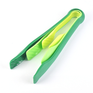 3 unids/<span class=keywords><strong>set</strong></span> de pinzas para alimentos resistentes al calor, pinzas para alimentos de silicona duraderas de plástico, pinzas para alimentos de cocina convenientes para ensalada de barbacoa - Product Image 2