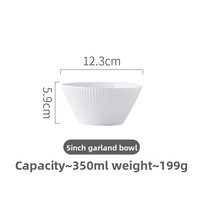 Haute esthétique ensemble de vaisselle en porcelaine blanche guirlande de fruits Style scandinave assiette de poisson bol à soupe pour la maison Restaurant hôtel