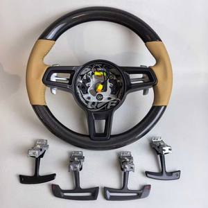 Volante de Cuero Personalizado de Fábrica para Volan Porch Cayenne Lenkrad Panamera <span class=keywords><strong>Taycan</strong></span> Macan 911 - Product Image 2