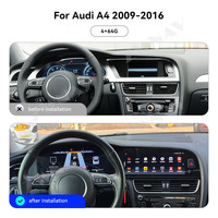 ZWNAV 12.3+10.25 pouces, Carplay sans fil pour Audi A4 2009-2016, autoradio GPS Navi, lecteur multimédia, autoradio Android15