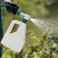 Nouveau pulvérisateur automatique à pression 1L en plastique pour engrais et produits chimiques, avec buse applicatrice pour jardin et pelouse, compatible tuyau