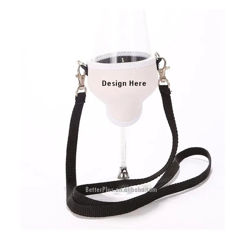 China Printed Neck Strap Polyester Nylon Custom Lanyard With Neoprene Cup Holder for Promotion Event Party