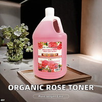 Tónico Facial de Agua de Rosas Orgánica Pura de Bulgaria 3.8L, Hidratante, Blanqueador, Antienvejecimiento, Cuidado de la Piel, Ácido Hialurónico, Colágeno, Privado