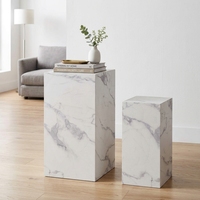 Table basse moderne en MDF écologique avec rangement et papier 3D adhésif pour salon, bureau, hôtel