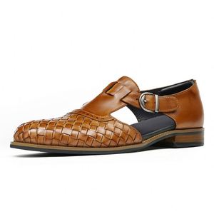High Quality Breathable Genuine Leather Sandals Outdoor Walking Sandals Men's Summer Casual Flat Sandals Fashion - Product Image 4